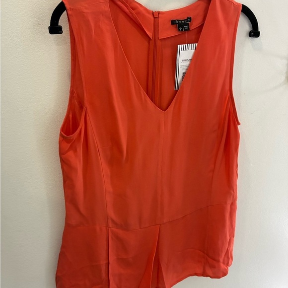 Theory Orange Fitted sleeveless shell Blouse size L - Picture 1 of 4